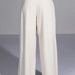 PROVE IT BUCKLE DETAIL WIDE LEG TROUSER -helmut shop prove it buckle detail wide leg trouser cream 6 6