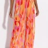 PSYCHEDELIC WIDE LEG MESH PANT