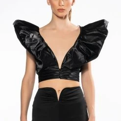 PUFF SHOULDER BOLERO -helmut shop puff shoulder bolero black 5 5 c1 c1 c1