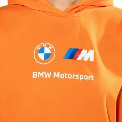 PUMA BMW WOMENS LOGO HOODIE -helmut shop puma bmw womens logo hoodie orange 6 6 c1