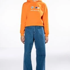 PUMA BMW WOMENS LOGO HOODIE -helmut shop puma bmw womens logo hoodie orange 7 7 c1