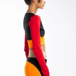 PUMA MULTI COLOR UNITY CROP TOP -helmut shop puma multi color unity crop top red multi 4 4