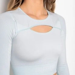 PUMA SEAMLESS TRAIN FORMKNIT LONG SLEEVE -helmut shop puma seamless train formknit long sleeve light blue 6 6 c1