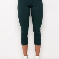 PUMA TEAM RIBBED LEGGING -helmut shop puma team ribbed legging green 3 3 c1