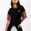 PUMA ZEBRA SLEEVE BOYFRIEND CROP TEE -helmut shop puma zebra sleeve boyfriend crop tee black multi 1c1
