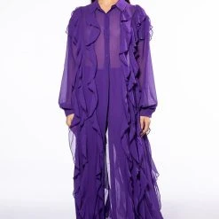 PURPLE RAIN LONG BLOUSE -helmut shop purple rain long blouse purple 3 3