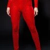 QUEEN OF LOVE RHINESTONE LEGGING -helmut shop queen of love rhinestone legging red 1 1