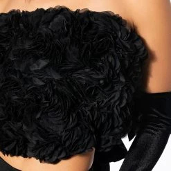 QUEEN OF SPADES BOW DETAIL TUBE BLOUSE -helmut shop queen of spades bow detail tube blouse black 7 7