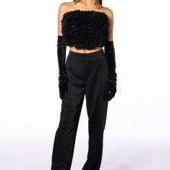 QUEEN OF SPADES BOW DETAIL TUBE BLOUSE -helmut shop queen of spades bow detail tube blouse black 9 9