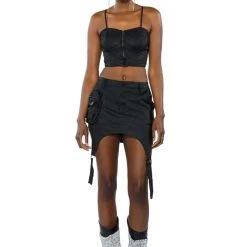 RANGER CAMO MINI SKIRT -helmut shop ranger camo mini skirt black multi 5 5