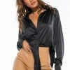 READY FOR ANY OCCASION SATIN SHIRT -helmut shop ready for any occasion satin shirt black 1 1
