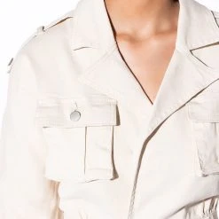 READY FOR ANYTHING LONG SLEEVE UTILITY ROMPER -helmut shop ready for anything long sleeve utility romper ivory 7 7