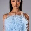 REAL OSTRICH FEATHER TOP IN LIGHT BLUE -helmut shop real ostrich feather top light blue 1 1