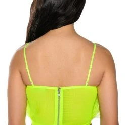 REAL OSTRICH FEATHER TOP IN LIME -helmut shop real ostrich feather top lime 6 6