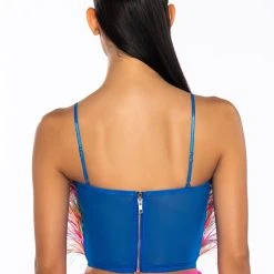 REAL OSTRICH FEATHER TOP IN MULTI -helmut shop real ostrich feather top multi 6 6