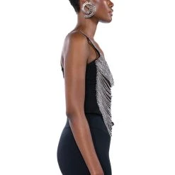 REBEL HEART CHAINED SLEEVELESS TOP -helmut shop rebel heart chained sleeveless top silver 6 6 c1