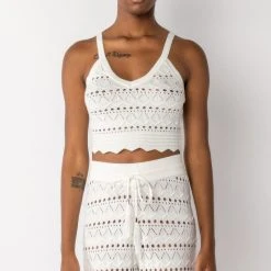 RESORT READY KNIT BRALETTE -helmut shop resort ready knit bralette ivory 3 3