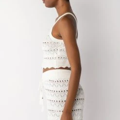 RESORT READY KNIT BRALETTE -helmut shop resort ready knit bralette ivory 4 4