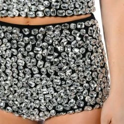 RICH WITH JEWELS BOOTY SHORTS -helmut shop rich with jewels booty shorts black white 8 8