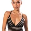 RIGHT THROUGH YOU SLEEVELESS BANDAGE CHEEKY BODYSUIT -helmut shop right through you sleeveless bandage cheeky bodysuit black 1 1