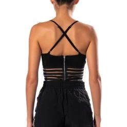 RIGHT THROUGH YOU SLEEVELESS BANDAGE CHEEKY BODYSUIT -helmut shop right through you sleeveless bandage cheeky bodysuit black 5 5