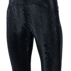 RIO PRINT HIGH RISE LEGGING WITH 4 WAY STRETCH IN BLACK -helmut shop rio print high rise legging with 4 way stretch in black black 10 10