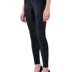 RIO PRINT HIGH RISE LEGGING WITH 4 WAY STRETCH IN BLACK -helmut shop rio print high rise legging with 4 way stretch in black black 4 4