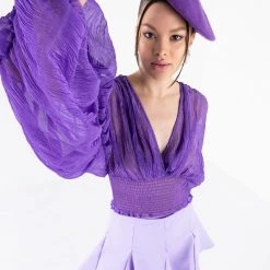 RIO SUPER STRETCH MINI SKIRT -helmut shop rio super stretch mini skirt light purple 3 3