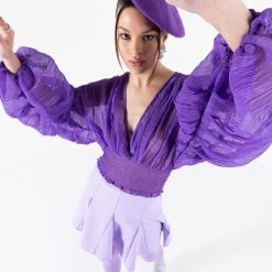 RIO SUPER STRETCH MINI SKIRT -helmut shop rio super stretch mini skirt light purple 4 4