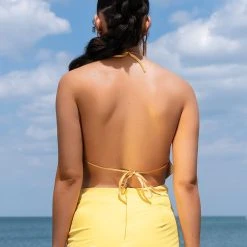 RIRI COWL NECK RHINESTONE BRALETTE -helmut shop riri cowl neck rhinestone bralette gold 5 5