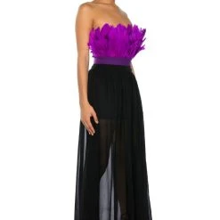 ROMANTIC STROLL MAXI SKORT -helmut shop romantic stroll maxi skort black 4 4