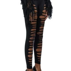 ROXANNE DISTRESSED LEGGING -helmut shop roxanne distressed legging black 4 4