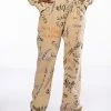 ROYALTY DRAWING WIDE LEG SWEATPANT -helmut shop royalty drawing wide leg sweatpant beige 1 1 c1 c1 c1
