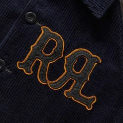 RRL FARWELL CORDUROY VARSITY JACKET -helmut shop rrlFARWELLCORDUROYVARSITYJKTBLKDEEPNVYM782890786001 5
