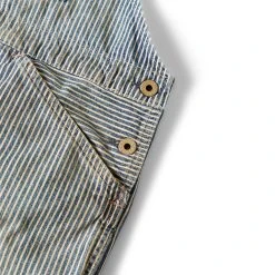 RRL WESTRIDGE REPAIRED OVERALLS -helmut shop rrlWESTRIDGEREPAIREDOVERALLINDIGOTICKINGSTRIPEM782891634001 4