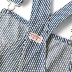 RRL WESTRIDGE REPAIRED OVERALLS -helmut shop rrlWESTRIDGEREPAIREDOVERALLINDIGOTICKINGSTRIPEM782891634001 7