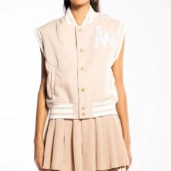 RUELA PARIS VARSITY VEST -helmut shop ruela paris varsity vest ivory 5 5