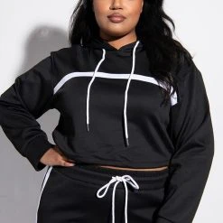 RUMORS CROPPED HOODIE 15 RUMORS CROPPED HOODIE -helmut shop rumors cropped hoodie black 3 3