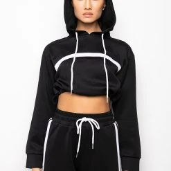 RUMORS CROPPED HOODIE 19 RUMORS CROPPED HOODIE -helmut shop rumors cropped hoodie black 7 7