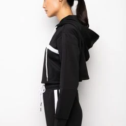 RUMORS CROPPED HOODIE 20 RUMORS CROPPED HOODIE -helmut shop rumors cropped hoodie black 8 8