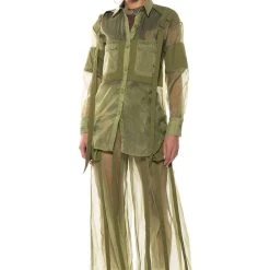 SAGE BUTTON DOWN SHIRT -helmut shop sage button down shirt green 2 2