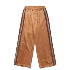 Sasquatchfabrix FAUX SUEDE FLARE SILHOUETTE TRACK PANTS