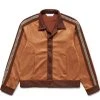 Sasquatchfabrix FAUX SUEDE TRACK JACKET CAMEL L -helmut shop sasquatchfabrixFAUXSUEDETRACKJACKETCAMELM22AW CSS 00601 1