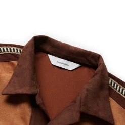 Sasquatchfabrix FAUX SUEDE TRACK JACKET CAMEL L -helmut shop sasquatchfabrixFAUXSUEDETRACKJACKETCAMELM22AW CSS 00601 4