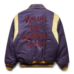 Sasquatchfabrix "VALUE THE WORKING CLASS" STADIUM JACKET -helmut shop sasquatchfabrixVALUETHEWORKINGCLASSSTADIUMJACKETPURPLEM22AW JKM 01101 2