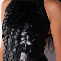 SCALES SLEEVELESS TOP -helmut shop scales sleeveless top black 8 8