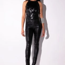 SCALES SLEEVELESS TOP -helmut shop scales sleeveless top black 9 9