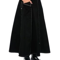 SECRET ADMIRER DENIM MAXI SKIRT -helmut shop secret admirer denim maxi skirt black 2 2