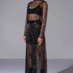 SELENA LONG SLEEVE EMBELLISHED TOP 9 SELENA LONG SLEEVE EMBELLISHED TOP -helmut shop selena long sleeve embellished top black grey 2 2