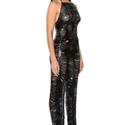 SENORITA EMBELLISHED HALTER TOP IN BLACK -helmut shop senorita embellished halter top black 4 4